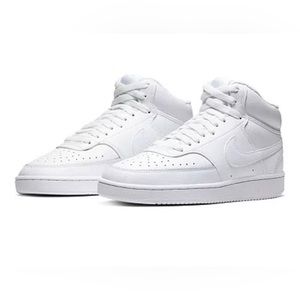 NIKE COURT VISION MID-TOP WOMENS WHITE SHOES